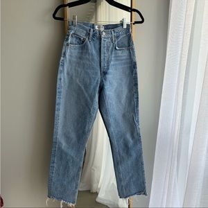 Agolde Riley high rise straight crop